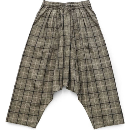 Kapital Cotton Linen Glen Check Sarouel Easy Pants