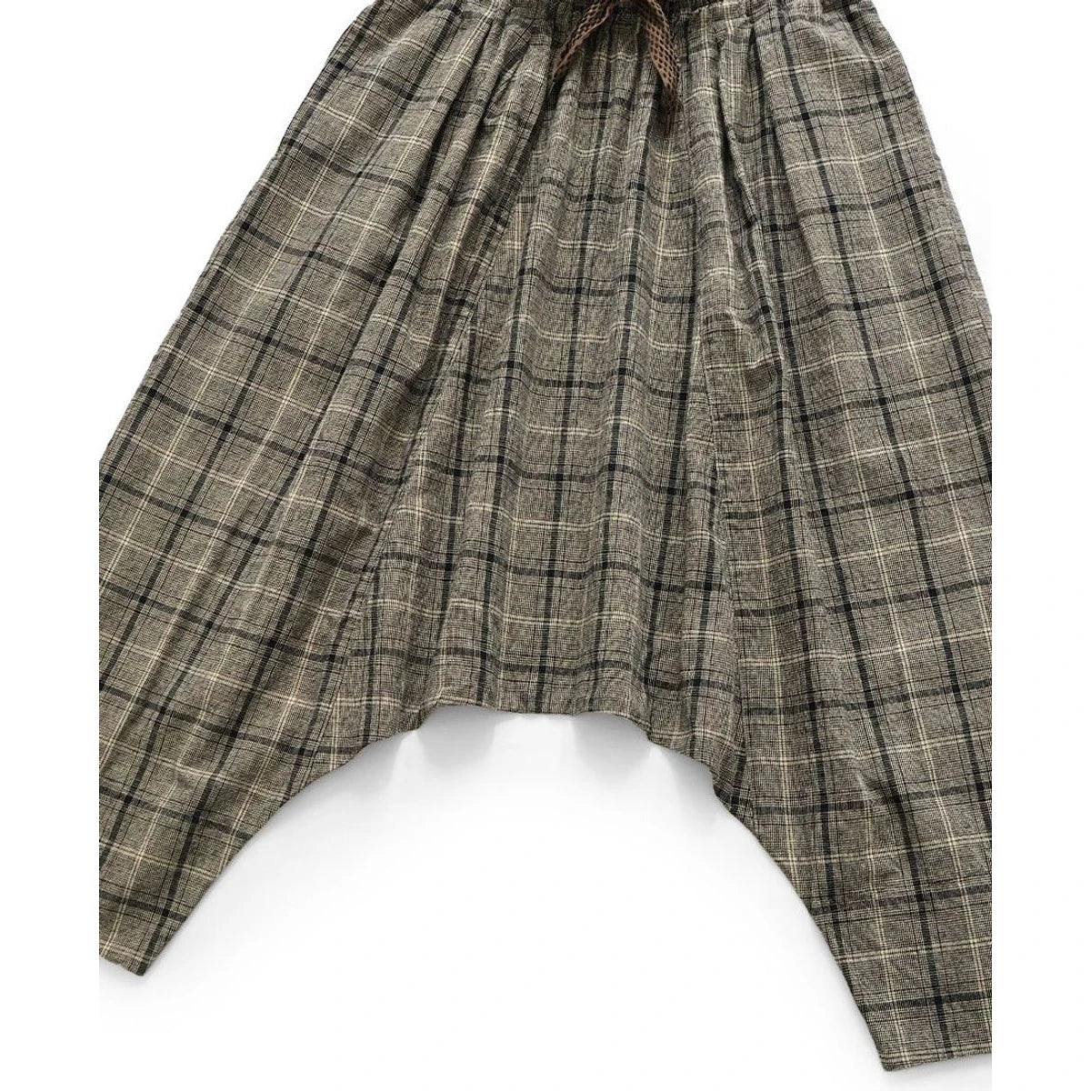 Kapital Cotton Linen Glen Check Sarouel Easy Pants
