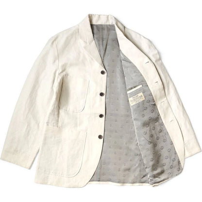 Kapital Cotton Linen Mouline Herringbone Lumber Suit Jacket(Beerpt)