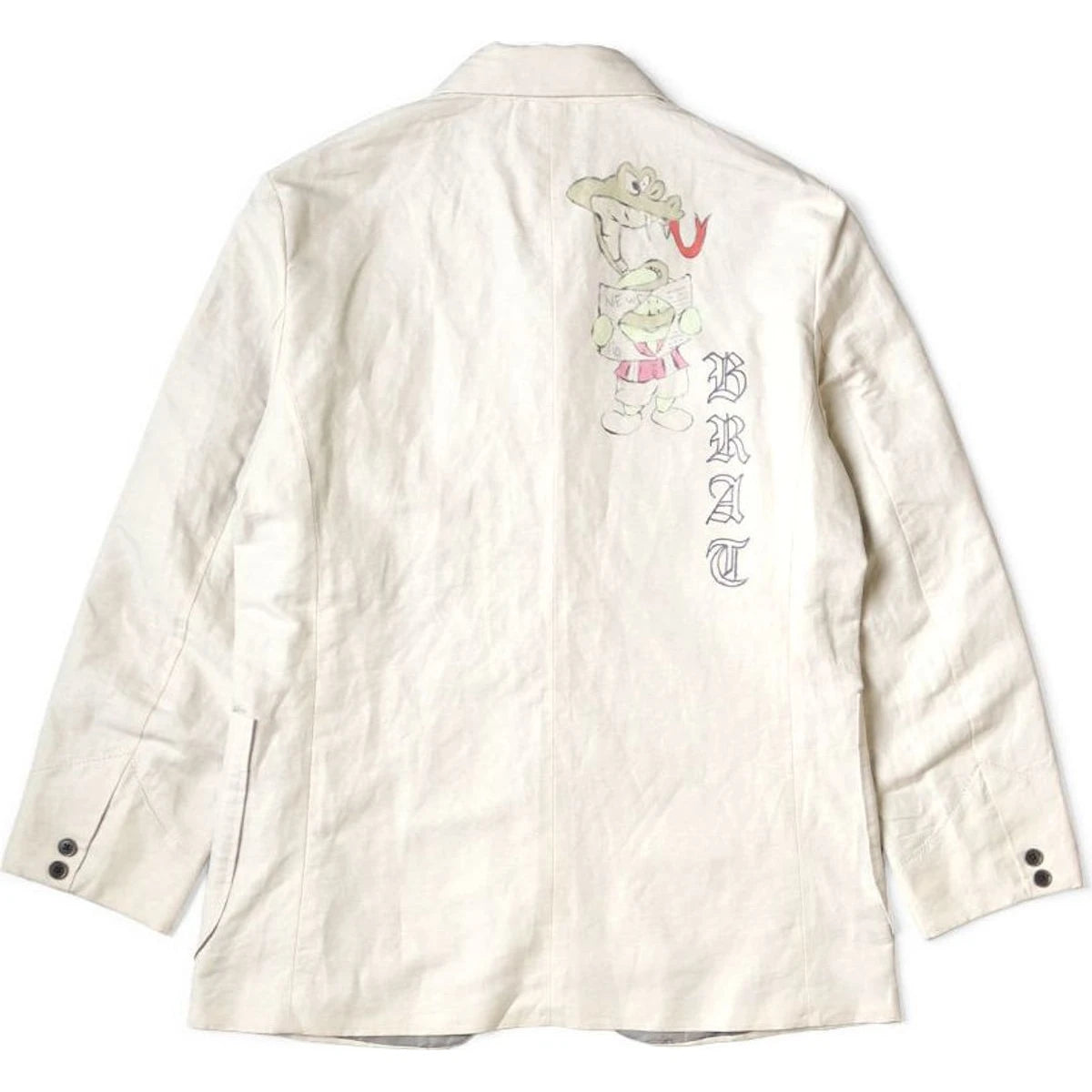 Kapital Cotton Linen Mouline Herringbone Lumber Suit Jacket(Beerpt)