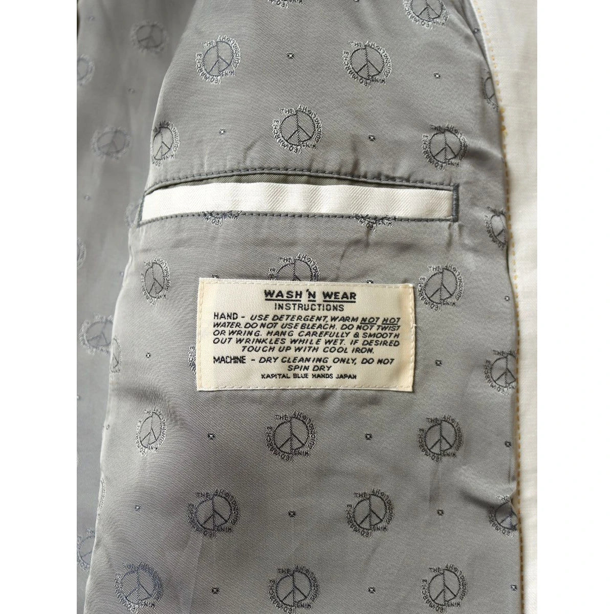 Kapital Cotton Linen Mouline Herringbone Lumber Suit Jacket(Beerpt)