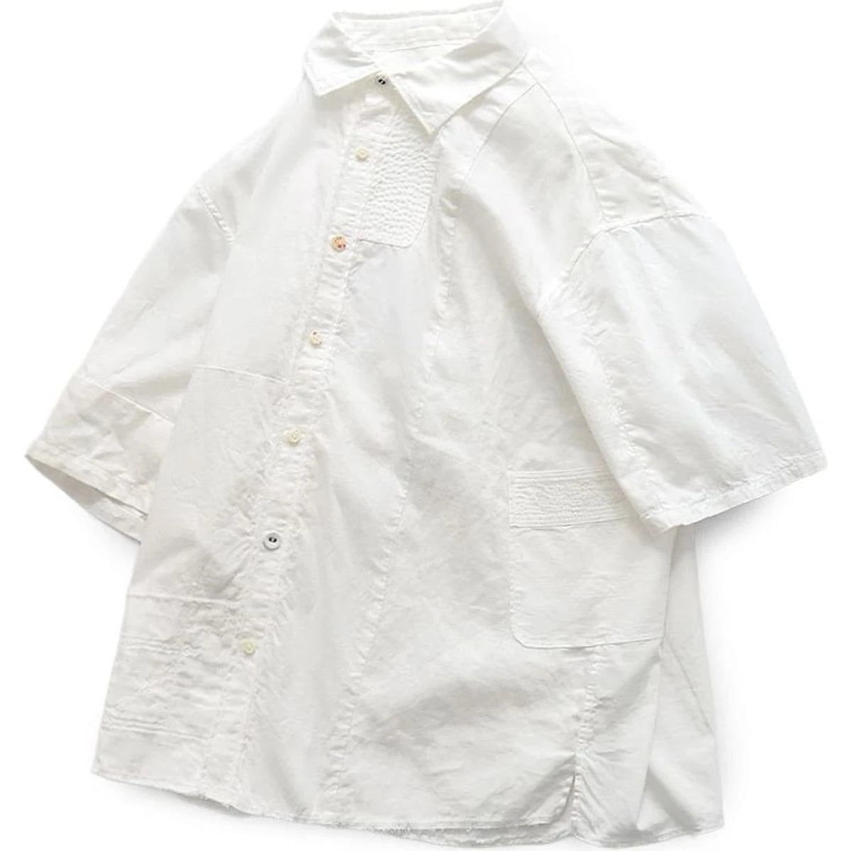 Kapital Cotton Linen Patchwork Kathmandu Shirt (Short Sleeve)