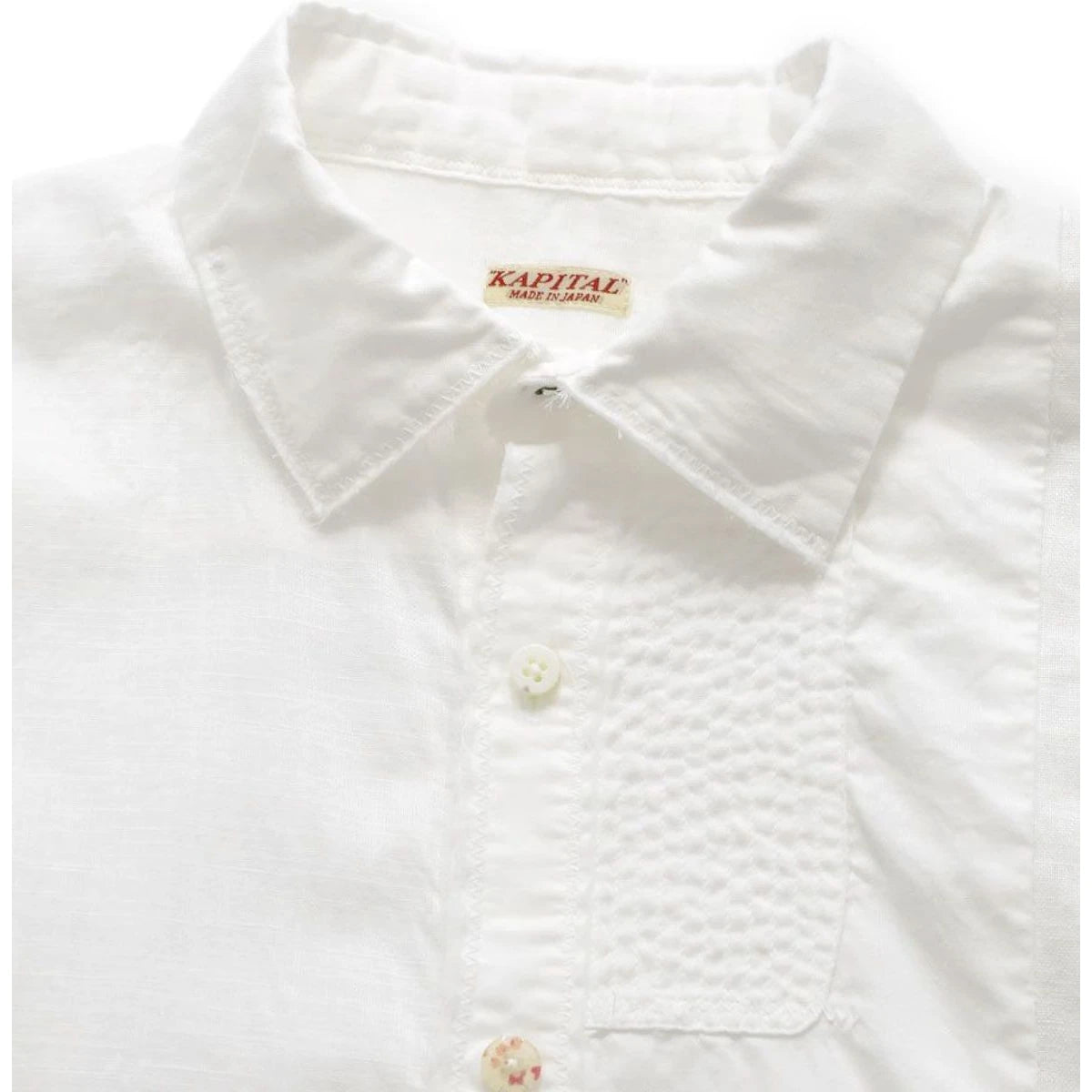 Kapital Cotton Linen Patchwork Kathmandu Shirt (Short Sleeve)