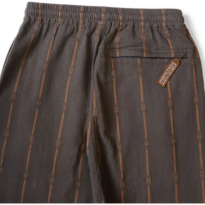 Kapital Cotton-Linen Siamese Stripe Easy Pants