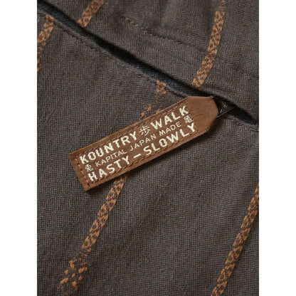 Kapital Cotton-Linen Siamese Stripe Easy Pants