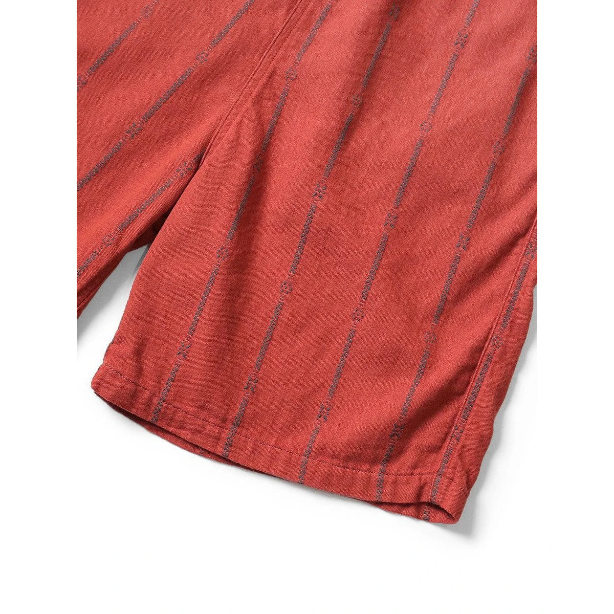 Kapital Cotton-Linen Siamese Stripe Easy Shorts
