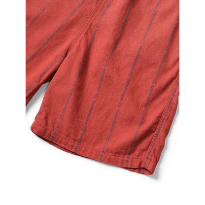 Kapital Cotton-Linen Siamese Stripe Easy Shorts