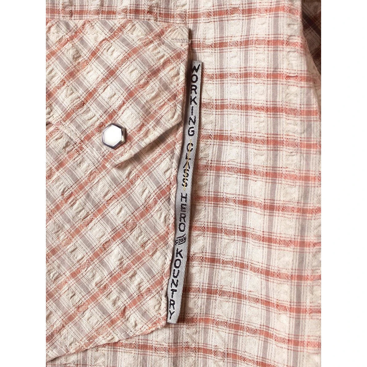 Kapital Cotton Linen Soccer Check Open-Collar Western Big Shirt
