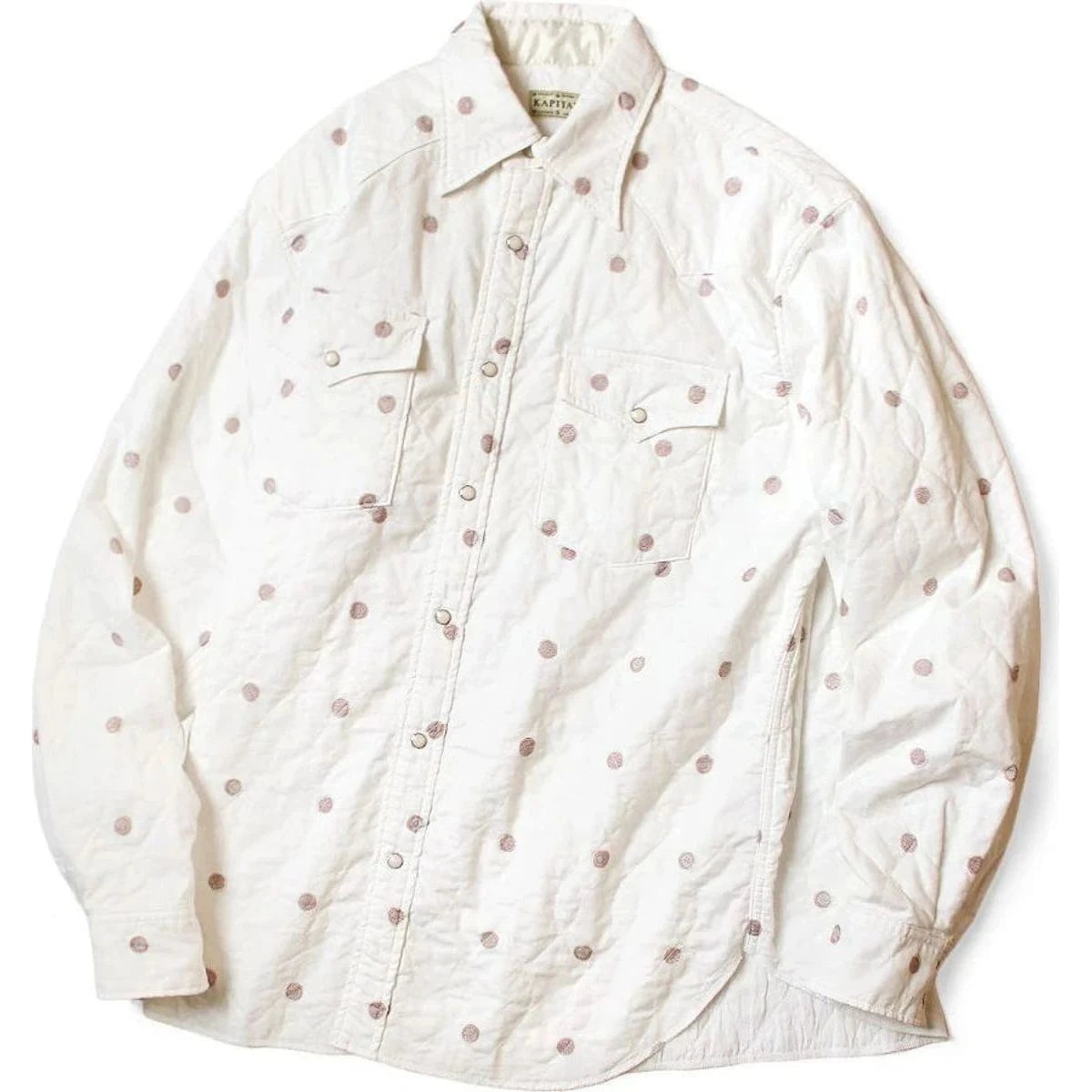 Kapital Cotton Quilted Bean Print Husky Western Shirt