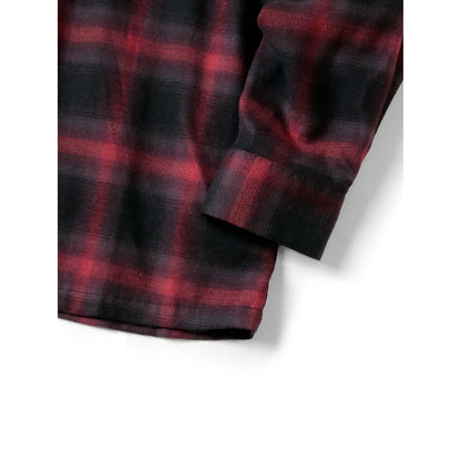 Kapital Cotton Rayon Shadow Check Wrangle Collar Board Shirt