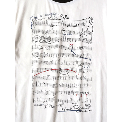 Kapital Cotton Ringer T-Shirt (Boro Elegy Print)