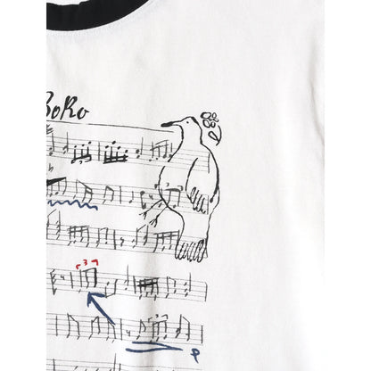 Kapital Cotton Ringer T-Shirt (Boro Elegy Print)