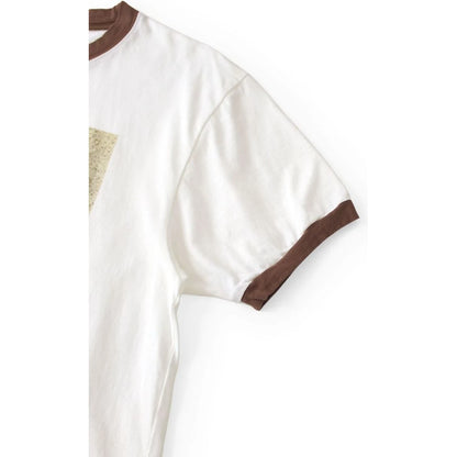 Kapital Cotton Ringer T Shirt (Gull Foot Print)