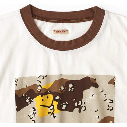 Kapital Cotton Ringer T Shirt (Peckish Chocolate Chip Camo)