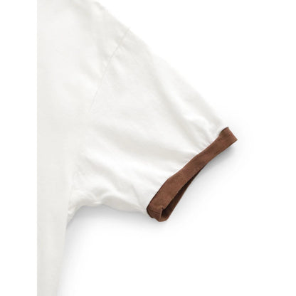 Kapital Cotton Ringer T Shirt (Peckish Little Bear Print)
