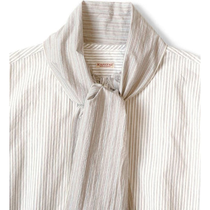 Kapital  Cotton Striped Bowtie Pub Shirt