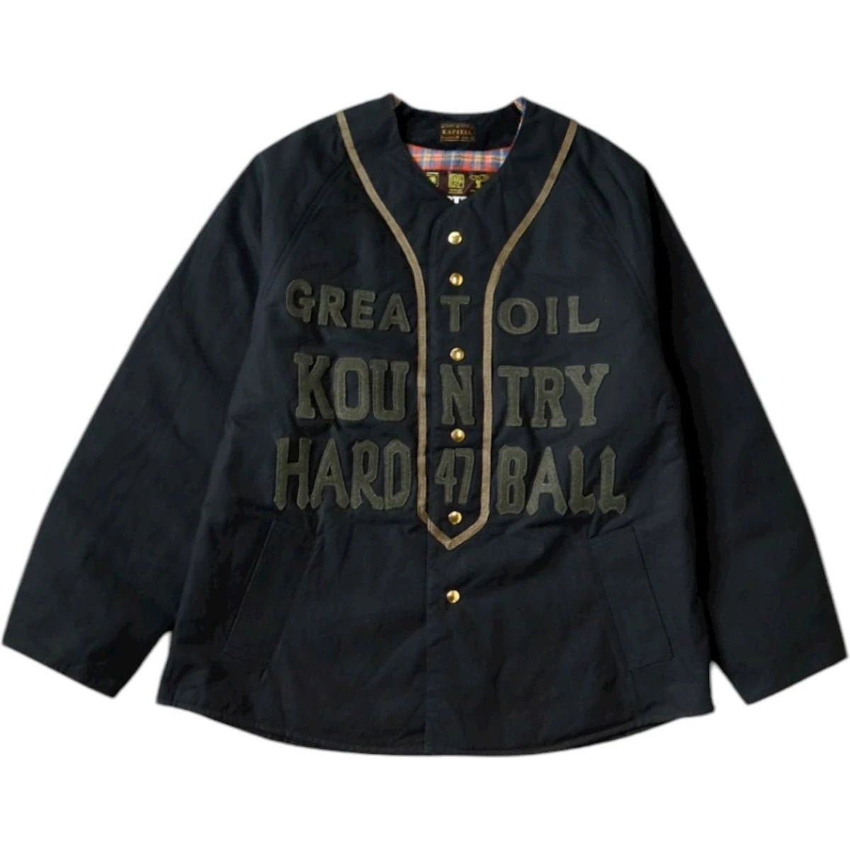 Kapital Cotton Weather Oil Coated Baseball Blouson