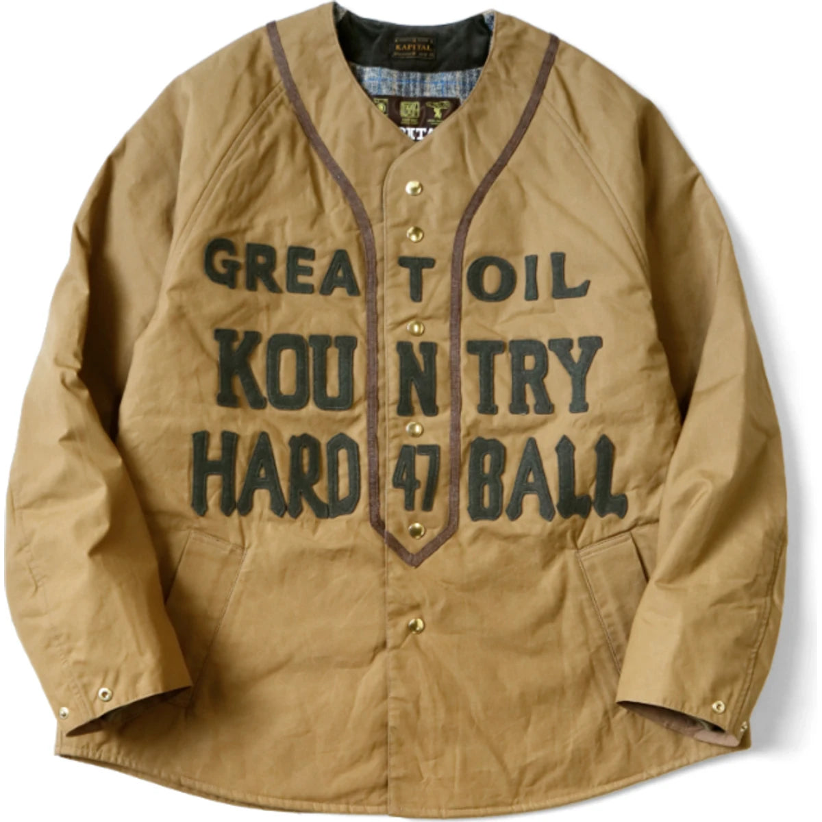 Kapital Cotton Weather Oil Coated Baseball Blouson