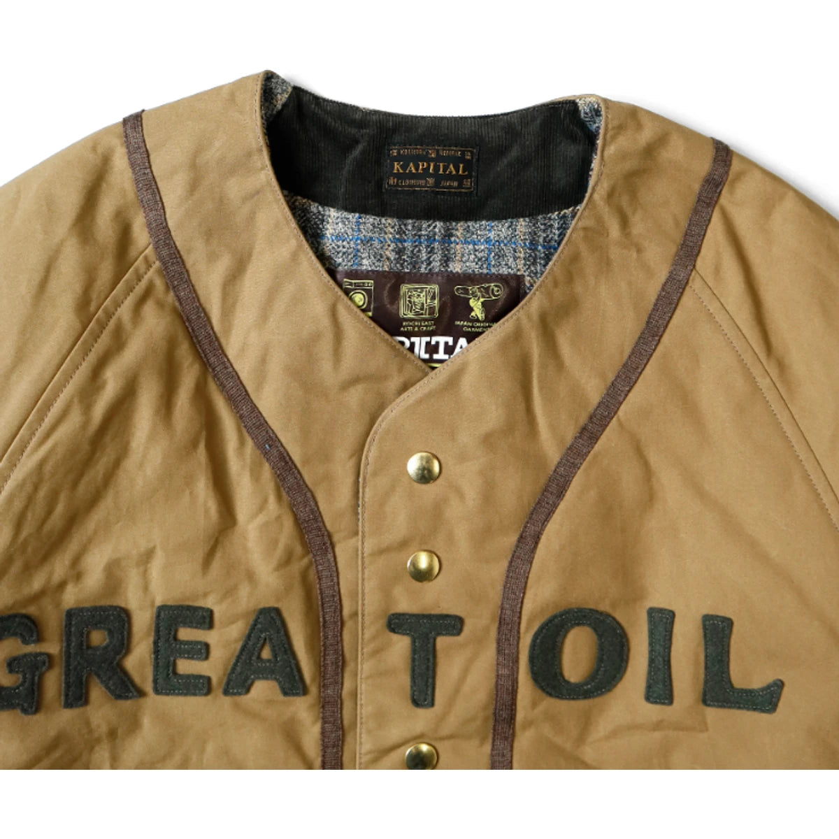 Kapital Cotton Weather Oil Coated Baseball Blouson