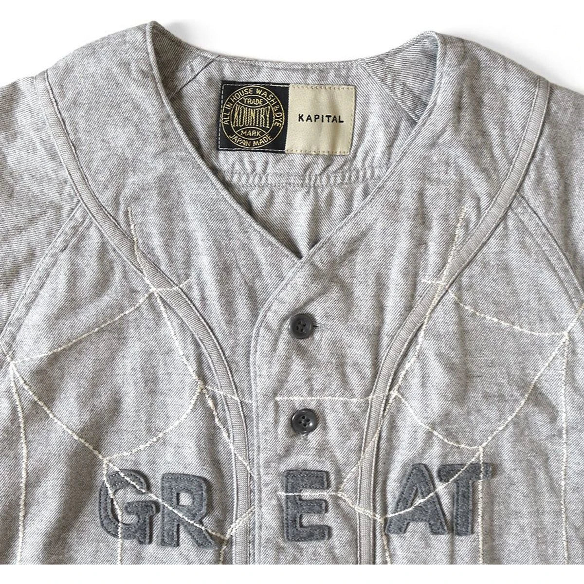 Kapital Cotton Wool Great Kountry Baseball Shirt (Country
