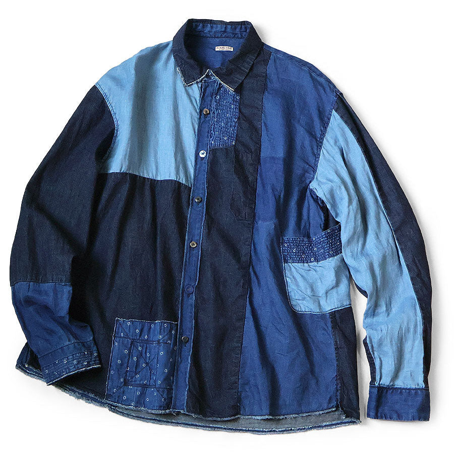 Kapital Cotton x Linen IDG Patch Kathmandu Shirt