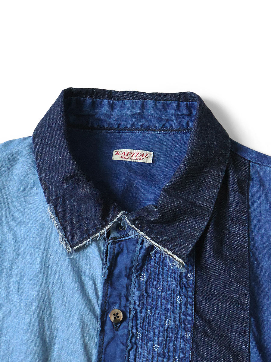 Kapital Cotton x Linen IDG Patch Kathmandu Shirt