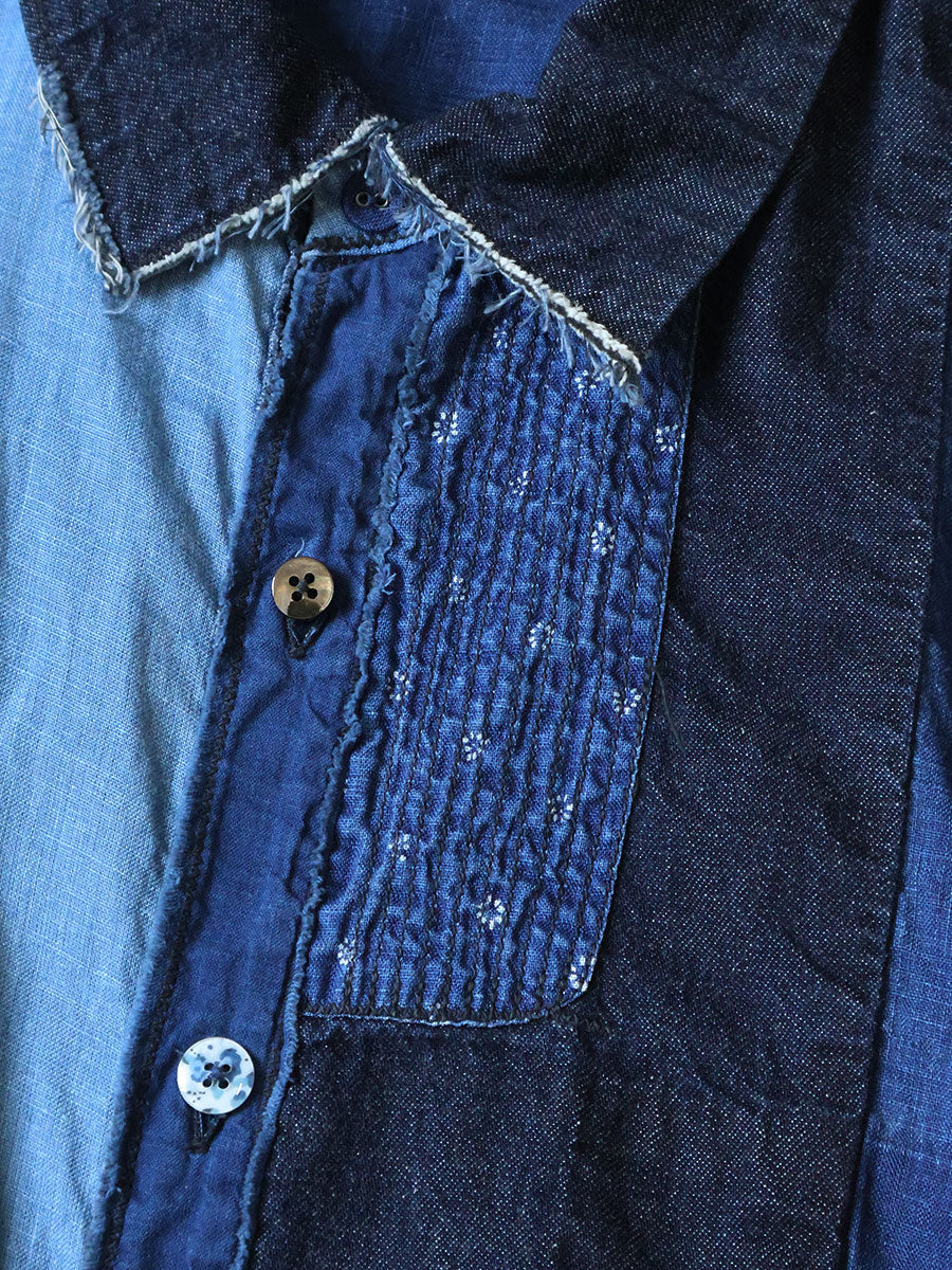 Kapital Cotton x Linen IDG Patch Kathmandu Shirt
