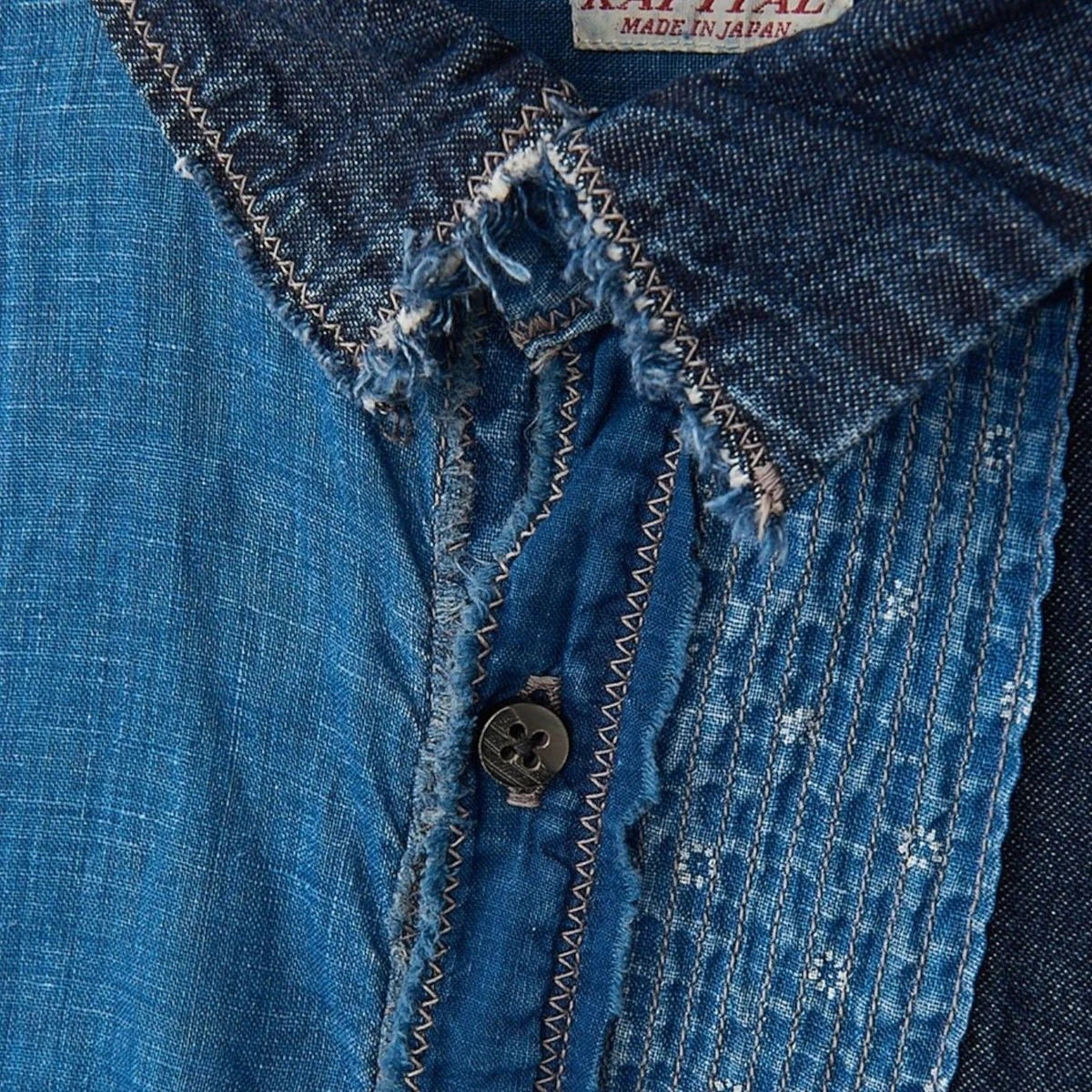 Kapital Cotton x Linen IDG Patchwork Kathmandu Shirt