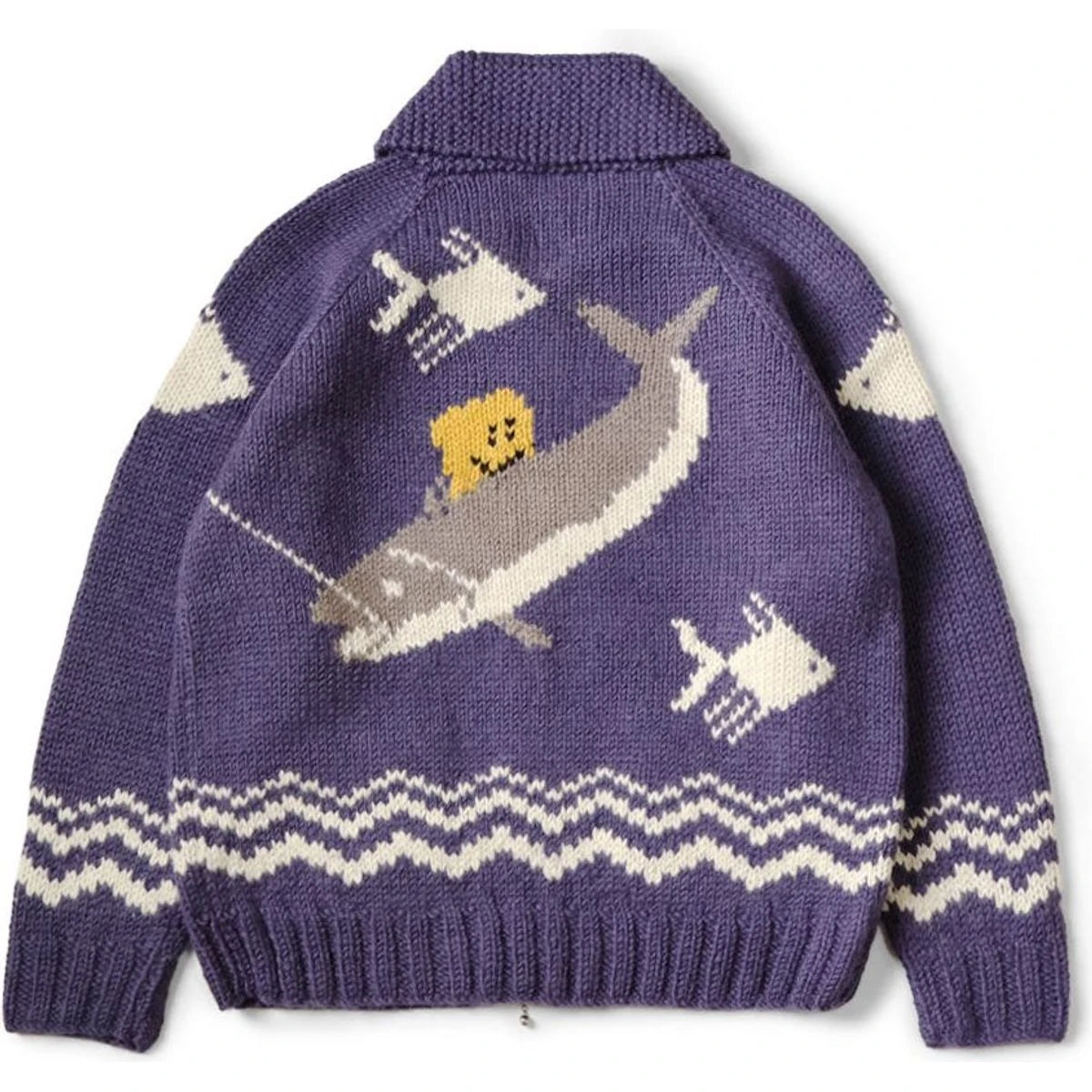 Kapital Cowichan Hand Knit Rainbowy Trout Zip Cardigan | COJP Gallery