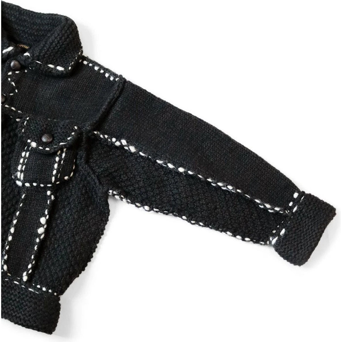 Kapital Cowichan Wool Hand Knit Denim Jacket