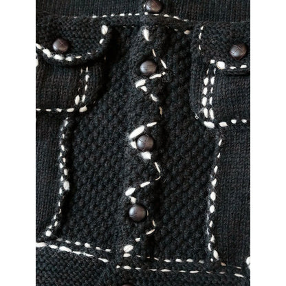 Kapital Cowichan Wool Hand Knit Denim Jacket
