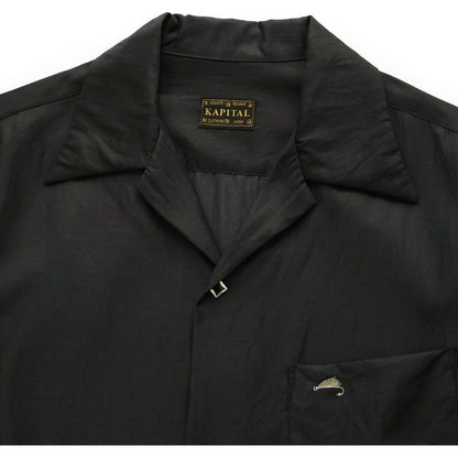 Kapital Cupra Cotton Twill Open Collar Drizzler Shirt