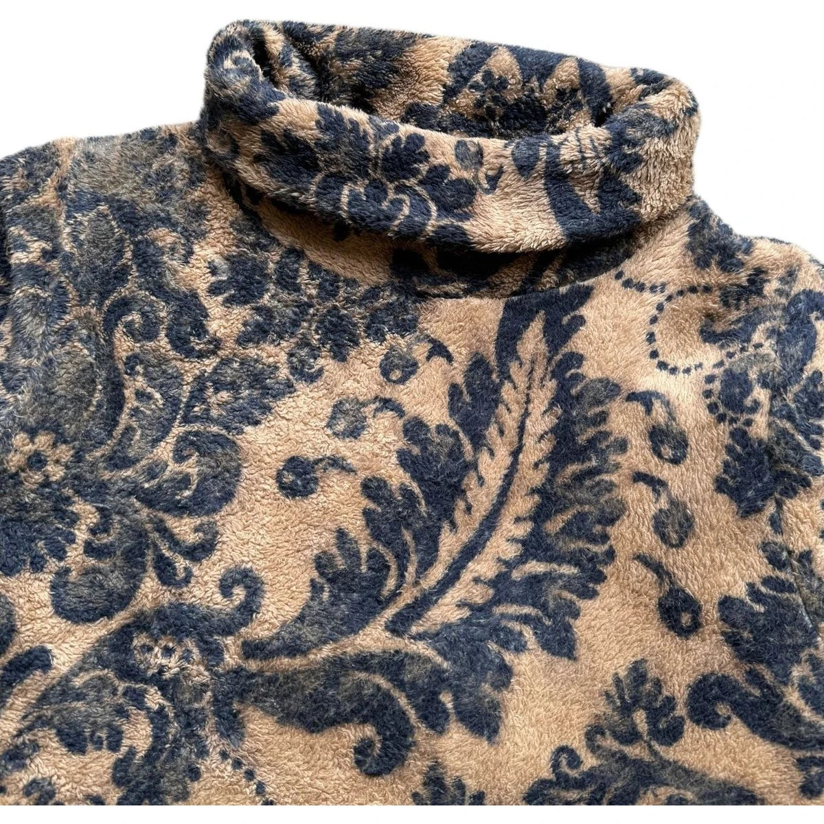 Kapital Damask Pattern Fleece Big High Neck Sweatshirt