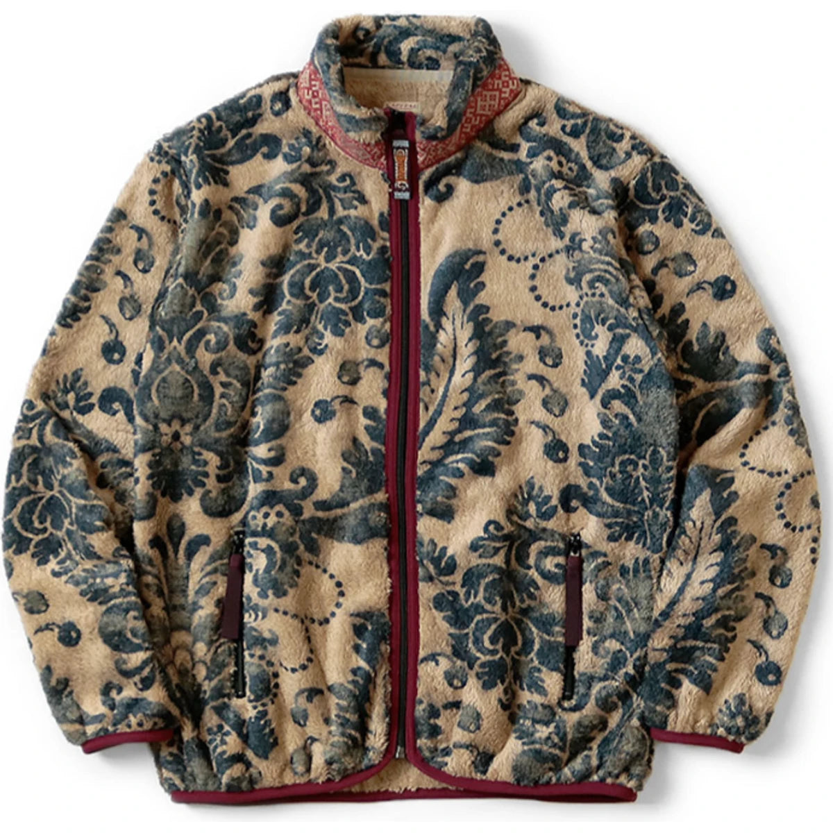 Kapital Damask Pattern Fleece Zip Jacket Blouson
