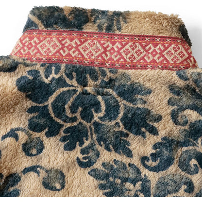 Kapital Damask Pattern Fleece Zip Jacket Blouson