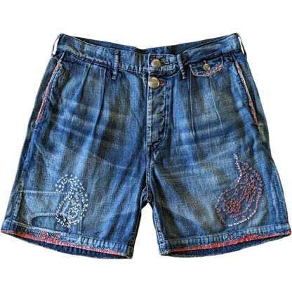 Kapital Denim Paisley Sashiko Shorts (2013)