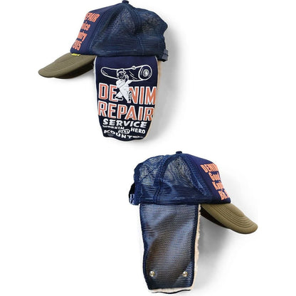 Kapital Denim Repair Service Lumber Trucker Cap