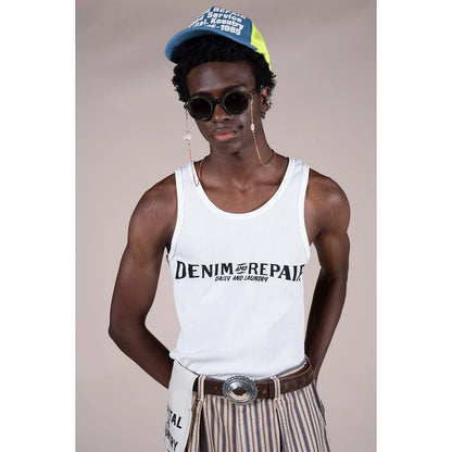 Kapital Denim Repair Service Print Denim Trucker Cap