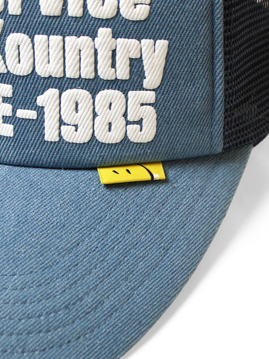 Kapital Denim Repair Service Print Denim Trucker Cap