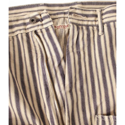 Kapital Dixie Hickory Wide Leg Lumber Pants