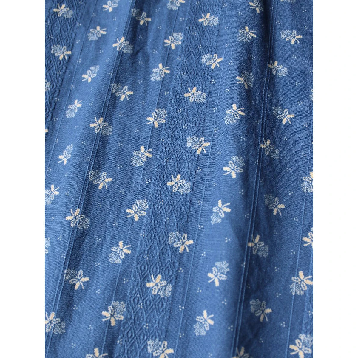 Kapital Dobby Stripe IDG Discharge Print Open Collar Western Big Shirt