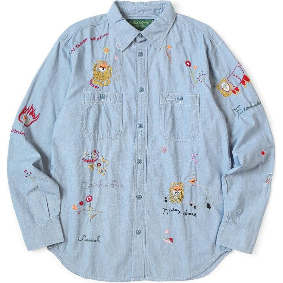Kapital Dungaree Lion Song Embroidery Work Shirt