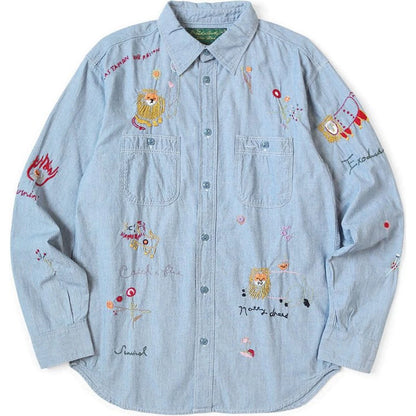 Kapital Dungaree Lion Song Embroidery Work Shirt