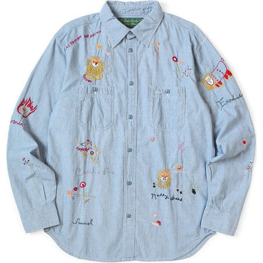 Kapital Dungaree Lion Song Embroidery Work Shirt