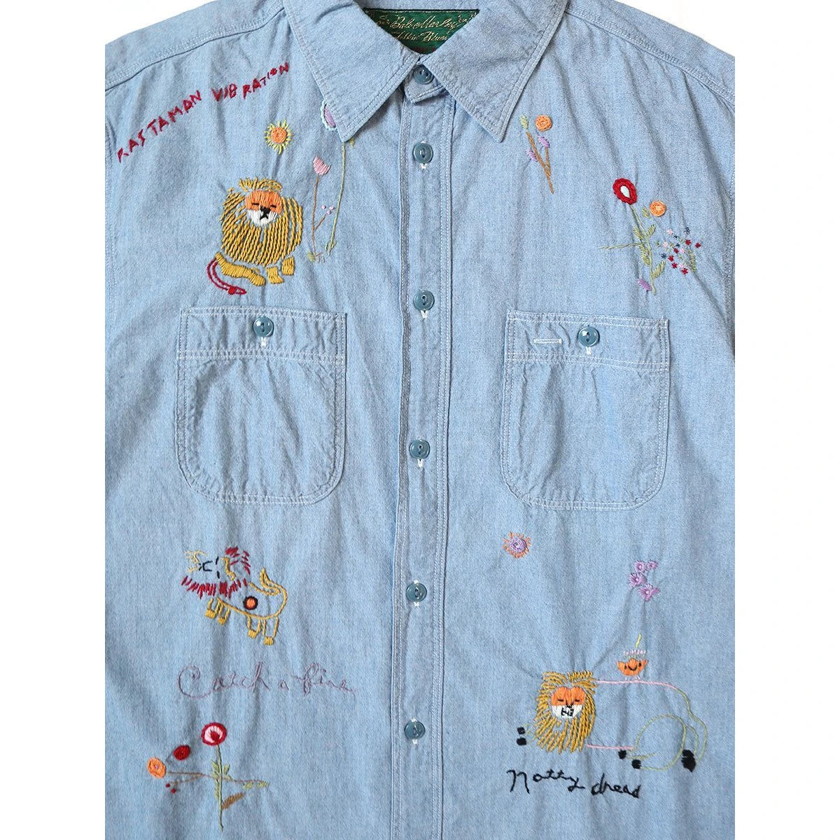 Kapital Dungaree Lion Song Embroidery Work Shirt