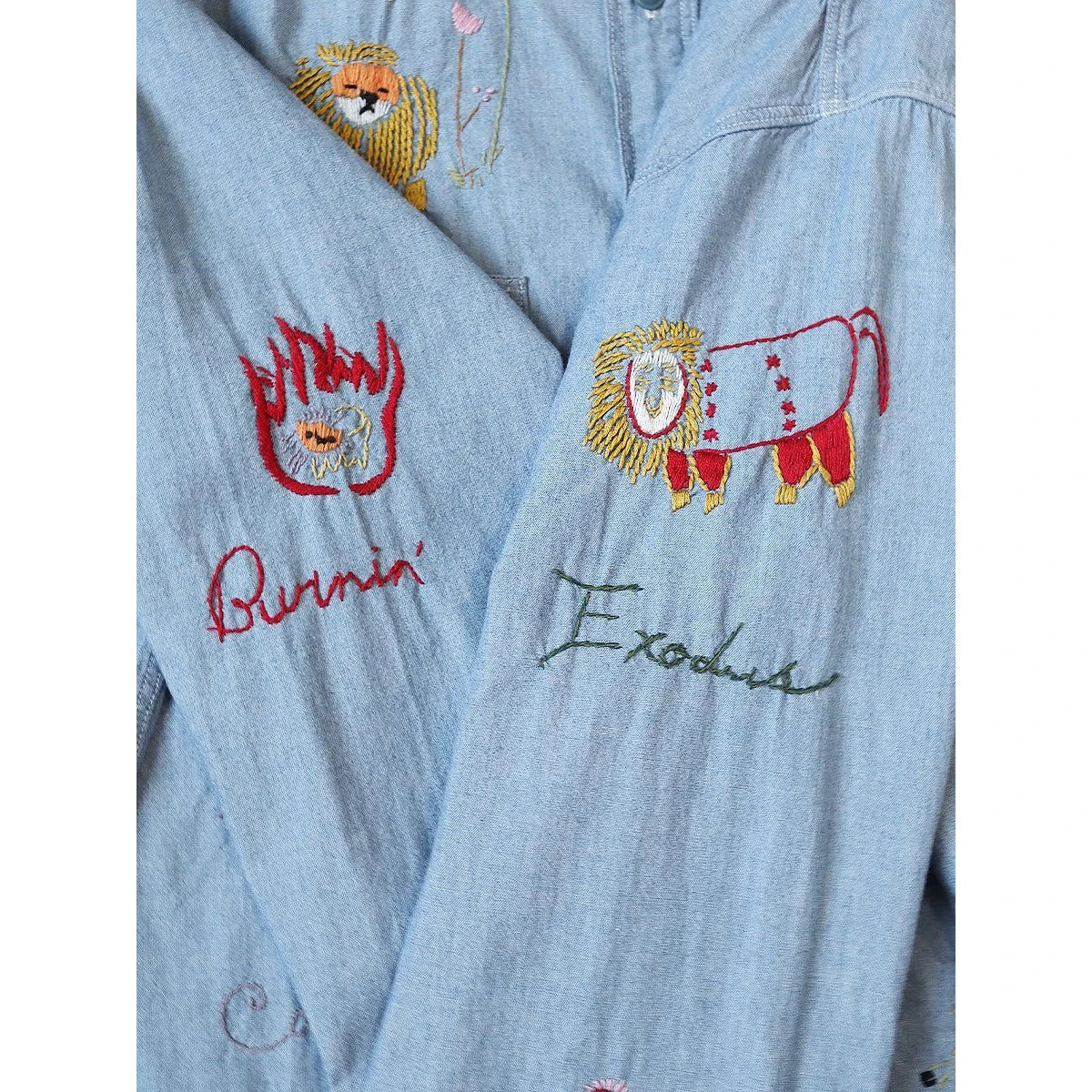 Kapital Dungaree Lion Song Embroidery Work Shirt