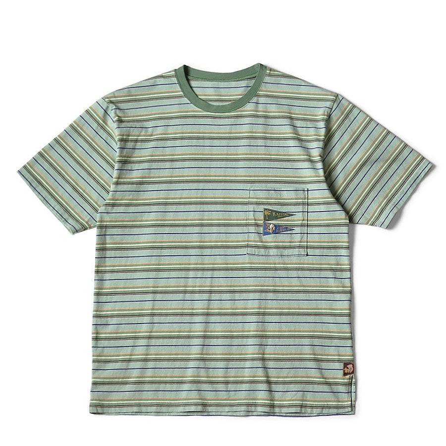 Kapital  Multi-Border Jersey Pennant T-Shirt (3 Flags)