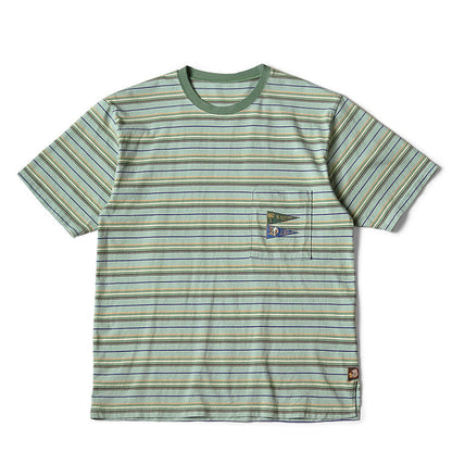 Kapital  Multi-Border Jersey Pennant T-Shirt (3 Flags)