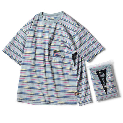 Kapital  Multi-Border Jersey Pennant T-Shirt (3 Flags)