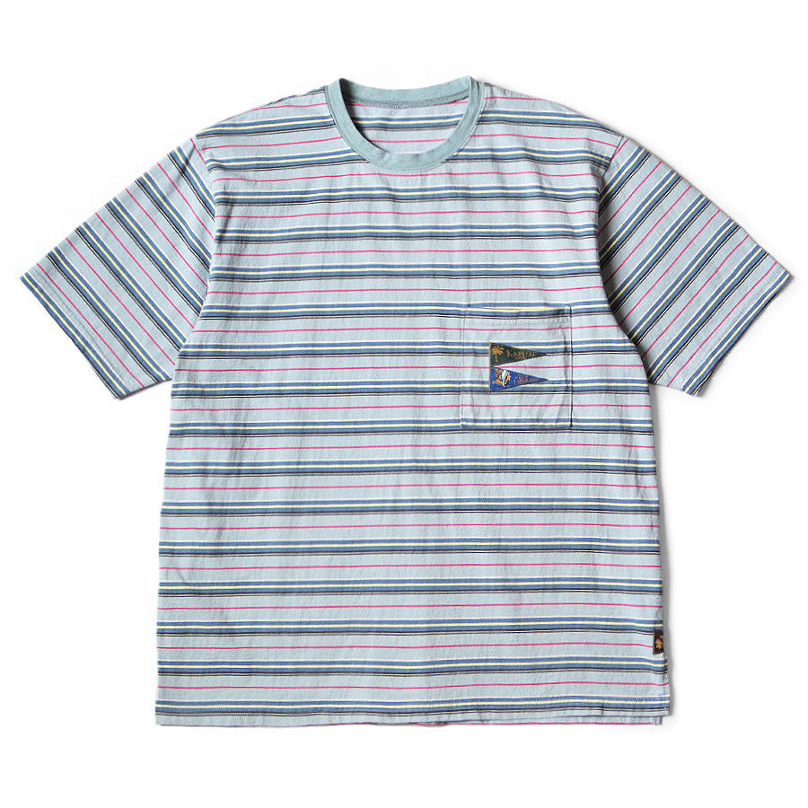 Kapital  Multi-Border Jersey Pennant T-Shirt (3 Flags)